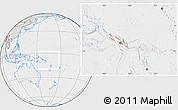 Political Location Map of Solomon Islands, lighten, desaturated