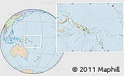 Political Location Map of Solomon Islands, lighten, land only