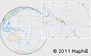 Political Location Map of Solomon Islands, lighten, semi-desaturated