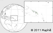 Savanna Style Location Map of Solomon Islands, blank outside, hill shading inside