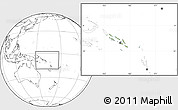 Savanna Style Location Map of Solomon Islands, blank outside