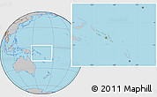 Savanna Style Location Map of Solomon Islands, gray outside