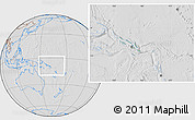 Savanna Style Location Map of Solomon Islands, lighten, desaturated, hill shading