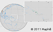 Savanna Style Location Map of Solomon Islands, lighten, desaturated