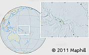 Savanna Style Location Map of Solomon Islands, lighten, hill shading
