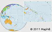 Savanna Style Location Map of Solomon Islands, political outside