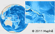 Savanna Style Location Map of Solomon Islands, shaded relief outside