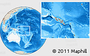 Shaded Relief Location Map of Solomon Islands, highlighted continent