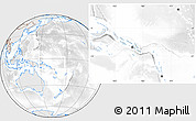 Shaded Relief Location Map of Solomon Islands, lighten, desaturated