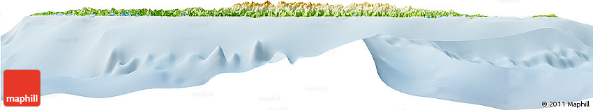 Physical Horizon Map of Makira, lighten