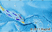 Flag Map of Solomon Islands, physical outside, flag aligned to the middle