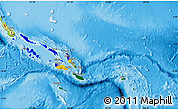 Flag Map of Solomon Islands, physical outside