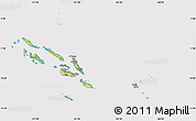 Physical Map of Solomon Islands, cropped outside