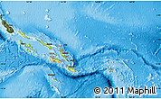Physical Map of Solomon Islands, darken, land only
