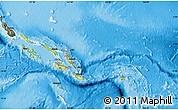 Physical Map of Solomon Islands, darken, semi-desaturated, land only