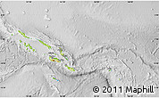 Physical Map of Solomon Islands, lighten, desaturated