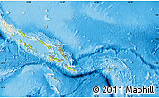 Physical Map of Solomon Islands, lighten, land only