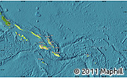 Physical Map of Solomon Islands, satellite outside