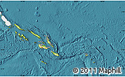 Physical Map of Solomon Islands, single color outside, satellite sea