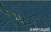 Satellite Map of Solomon Islands, darken