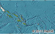 Satellite Map of Solomon Islands, shaded relief outside, satellite sea