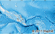 Shaded Relief Map of Solomon Islands, single color outside