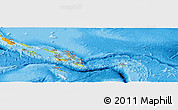 Physical Panoramic Map of Solomon Islands, political outside