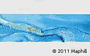 Physical Panoramic Map of Solomon Islands, single color outside, bathymetry sea, shaded relief sea
