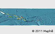 Physical Panoramic Map of Solomon Islands, single color outside, satellite sea