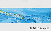 Satellite Panoramic Map of Solomon Islands, physical outside