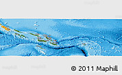 Satellite Panoramic Map of Solomon Islands, political shades outside