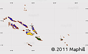 Flag Simple Map of Solomon Islands