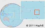 Gray Location Map of Temotu, highlighted country, within the entire country