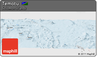 Classic Style Panoramic Map of Temotu, single color outside