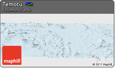 Gray Panoramic Map of Temotu, single color outside