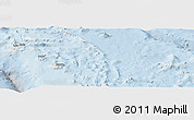 Shaded Relief Panoramic Map of Temotu, lighten