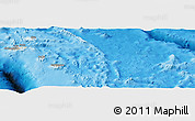 Shaded Relief Panoramic Map of Temotu, political outside