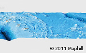 Shaded Relief Panoramic Map of Temotu, single color outside