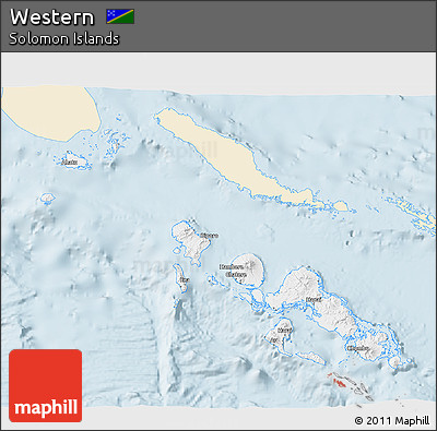 Classic Style 3D Map of Western, single color outside