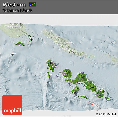 Satellite 3D Map of Western, lighten
