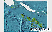 Satellite 3D Map of Western, single color outside