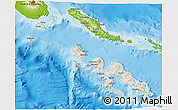 Shaded Relief 3D Map of Western, physical outside