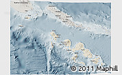 Shaded Relief 3D Map of Western, semi-desaturated