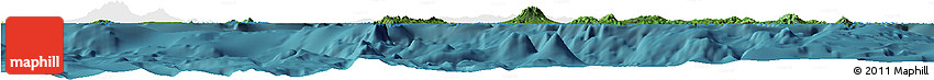 Satellite Horizon Map of Western, single color outside