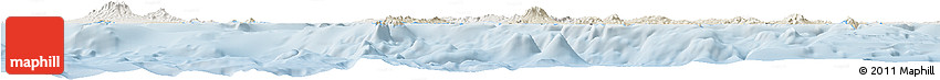 Shaded Relief Horizon Map of Western, lighten