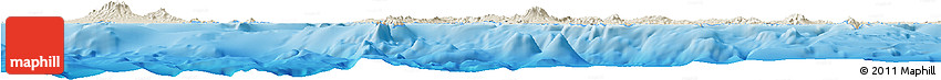 Shaded Relief Horizon Map of Western
