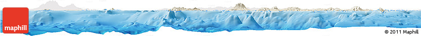 Shaded Relief Horizon Map of Western, single color outside