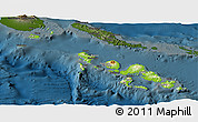 Physical Panoramic Map of Western, darken
