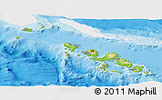 Physical Panoramic Map of Western, single color outside