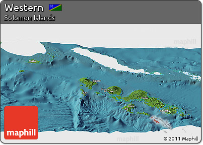 Satellite Panoramic Map of Western, single color outside